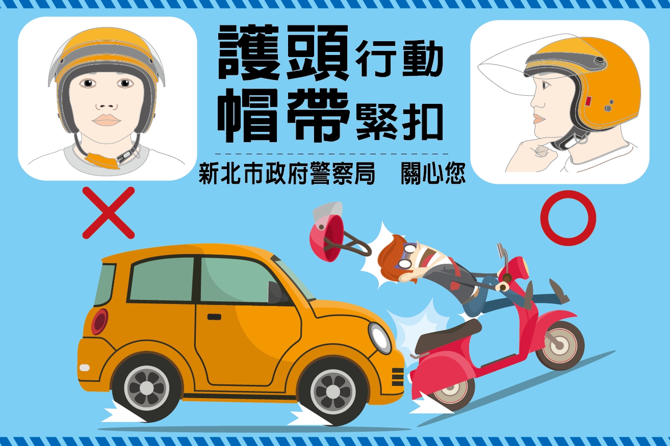 護頭行動帽帶緊扣